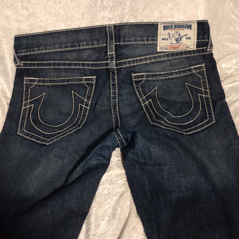 36x32 True Religion Blue Denim Jeans- Like New
